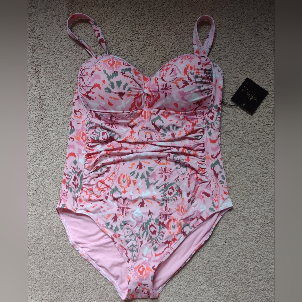 NWT Pink Nip Tuck Swimsuit - size 12